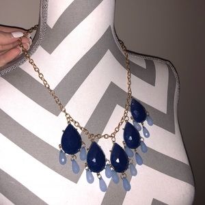 Blue teardrop necklace